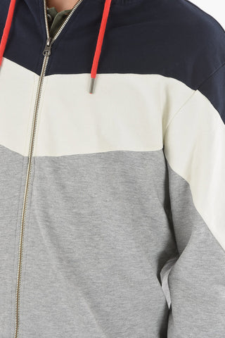 PENN-RICH Color Block Basic Hoodie