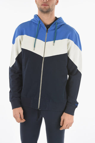 PENN-RICH Hooded Basic Block Sweatshirt with Zip Closure