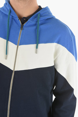 PENN-RICH Hooded Basic Block Sweatshirt with Zip Closure