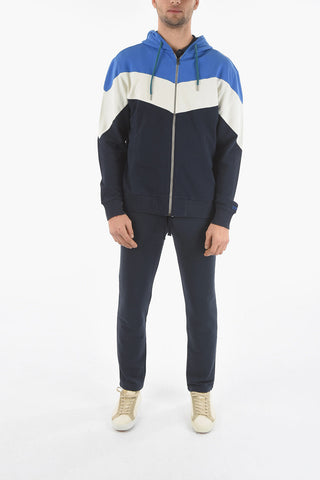 PENN-RICH Hooded Basic Block Sweatshirt with Zip Closure