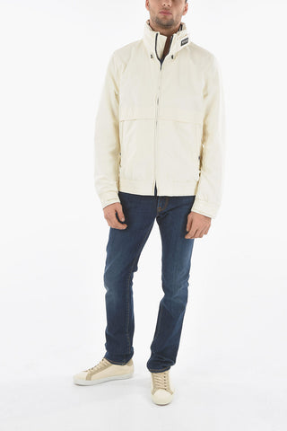Removable Hooded Solid Color MALLARD Windbreaker With Maxi Pockets
