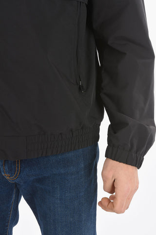 Removable Hooded Solid Color MALLARD Windbreaker With Maxi Pockets