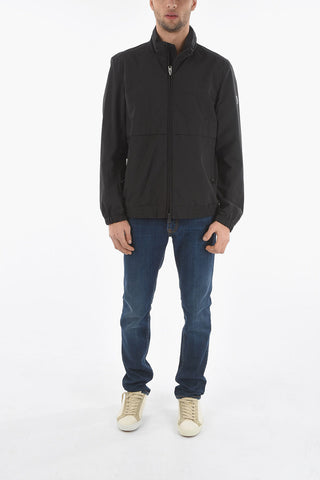 Removable Hooded Solid Color MALLARD Windbreaker With Maxi Pockets
