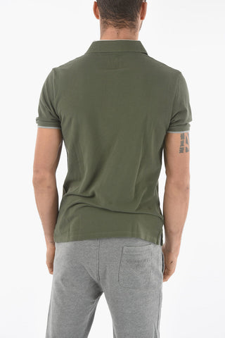 PENN-RICH Solid Color Piquè Cotton Polo Shirt
