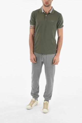 PENN-RICH Solid Color Piquè Cotton Polo Shirt