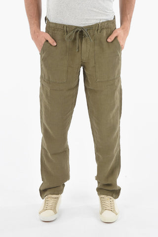 Linen RAW Pants with Loops Belt