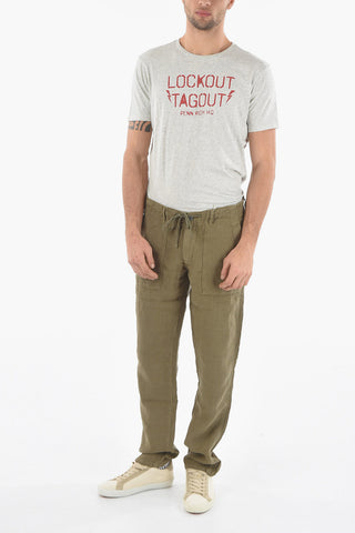 Linen RAW Pants with Loops Belt