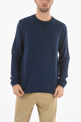 Rice Stitch Cotton Crew-Neck Sweater