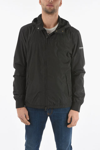 PENN-RICH Solid Color Hooded Windbreaker
