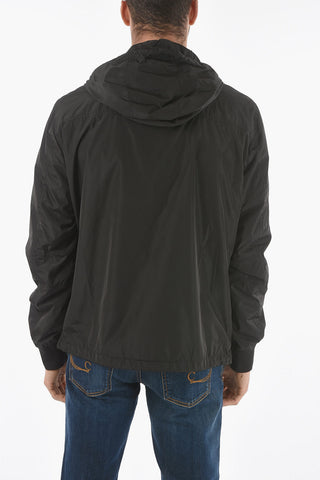 PENN-RICH Solid Color Hooded Windbreaker