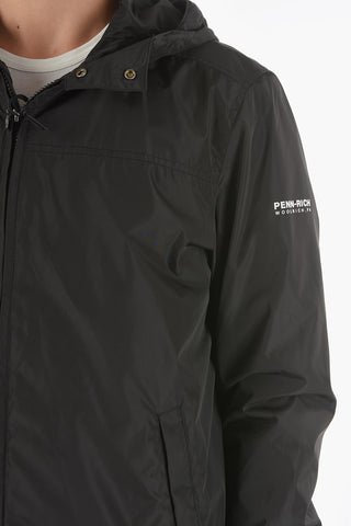 PENN-RICH Solid Color Hooded Windbreaker