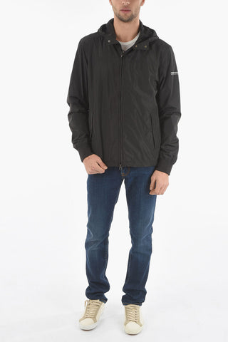 PENN-RICH Solid Color Hooded Windbreaker