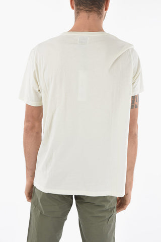 PENN-RICH Repeated Logo Front STREET Crew-Neck T-shirt