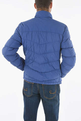 Solid Color SUNDANCE Down Jacket with Contrasting Zipped