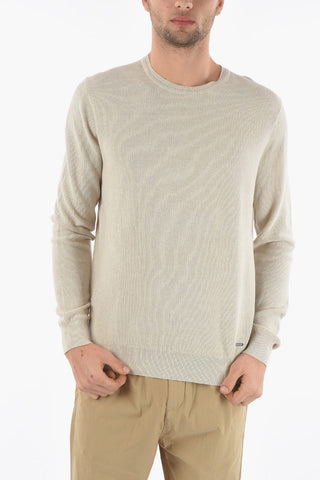 Lightweight Cotton and Linen Crew-Neck Sweater