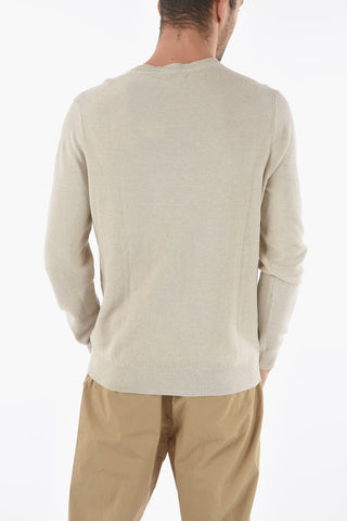 Lightweight Cotton and Linen Crew-Neck Sweater
