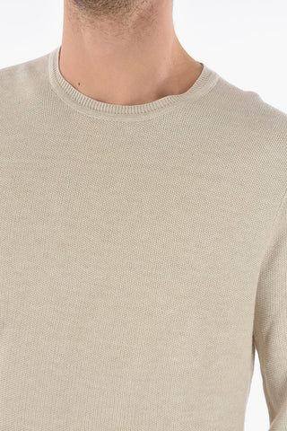 Lightweight Cotton and Linen Crew-Neck Sweater