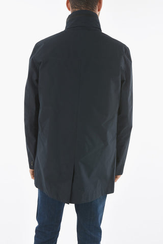 3 Pockets STAND UP COLLAR Padded Jacket with Extractable Hood