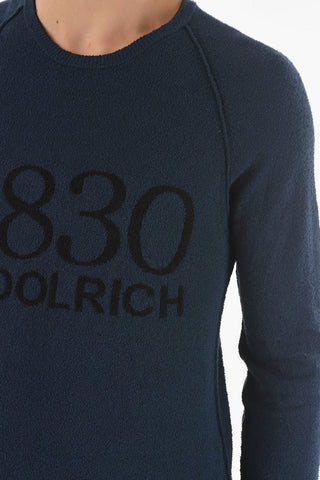 Curly Cotton Crew-neck Sweater