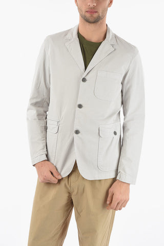 Patch Pockets Cotton Stretch 3-Buttons TRAVEL Blazer