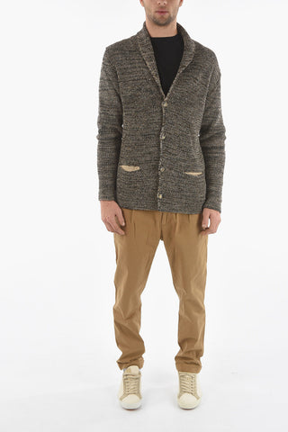 Maxi Cardigan in Lino e Cotone a Trecce