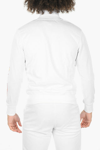 Glittered Print EXCL FLAMES TRACK Zipped Sweatshirt