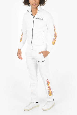 Glittered Print EXCL FLAMES TRACK Zipped Sweatshirt