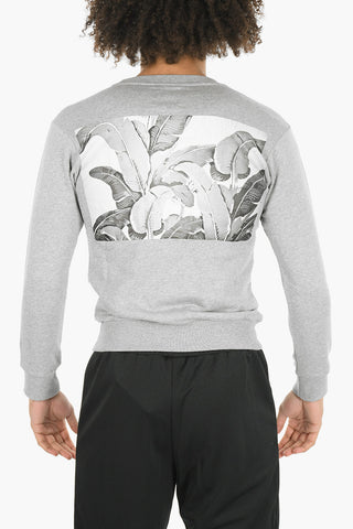 Glittered Print MARIHUANA Crewneck Sweatshirt