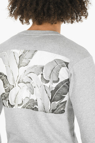 Glittered Print MARIHUANA Crewneck Sweatshirt