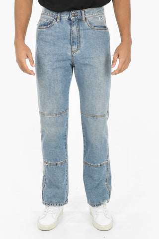 5 Pocket Light Wash Straight Fit Denims