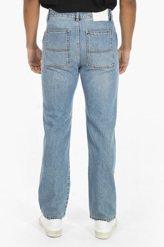 5 Pocket Light Wash Straight Fit Denims