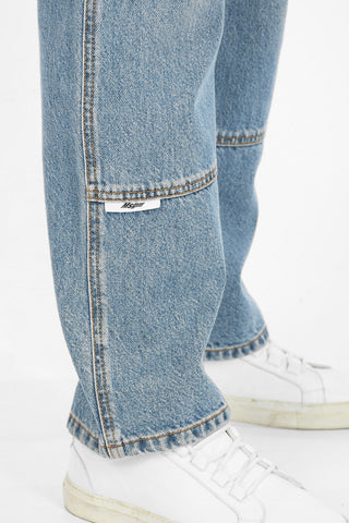 5 Pocket Light Wash Straight Fit Denims