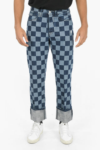 Double Tone CHECKERBOARD Regular Fit jeans