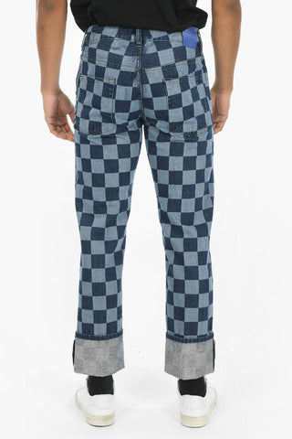 Double Tone CHECKERBOARD Regular Fit jeans