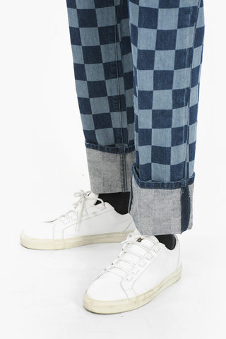 Double Tone CHECKERBOARD Regular Fit jeans