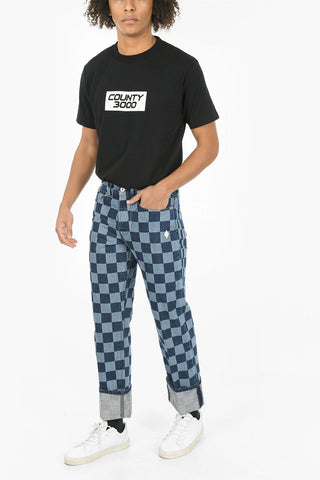 Double Tone CHECKERBOARD Regular Fit jeans