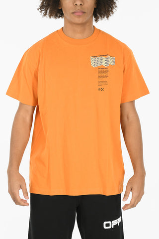 Short Sleeved BUILDING Printed Crewneck T-shirt