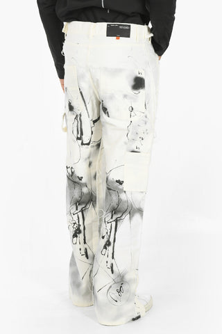 18 cm Jeans Distressed FUTURA ABSTRACT CARPENTER Con Stampa Effetto Spray