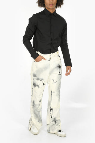 18 cm Jeans Distressed FUTURA ABSTRACT CARPENTER Con Stampa Effetto Spray