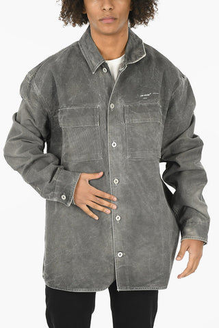 Denim ARROW Printed Logo Overshirt