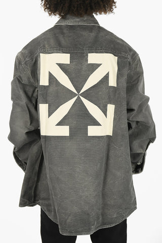 Denim ARROW Printed Logo Overshirt
