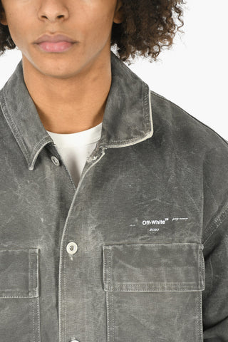 Denim ARROW Printed Logo Overshirt