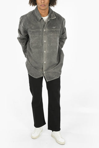 Denim ARROW Printed Logo Overshirt