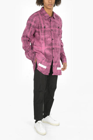 Checkered Linen MIRROR MIRROR Printed Shirt
