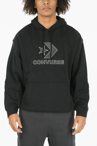 Loose Fit Sweatshirt GO-TO with Hood and Embossed Logo