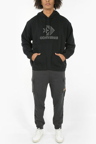 Loose Fit Sweatshirt GO-TO with Hood and Embossed Logo