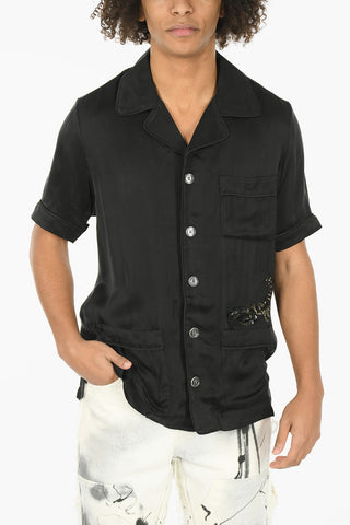 Short Sleeves SCORPION Shirt Embelished With Rhinestones