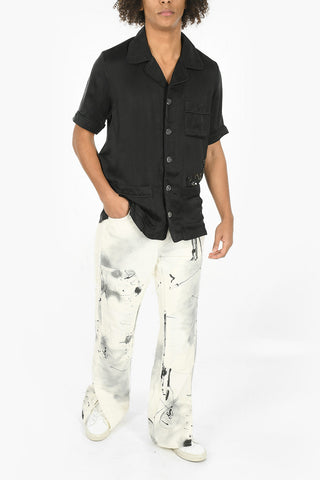 Short Sleeves SCORPION Shirt Embelished With Rhinestones