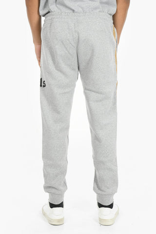 Printed Logo GOLD STRIPED Joggers With Contrasting Bands