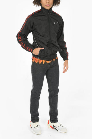 Contrastig Band STRIPE Zipped Sweatshirt